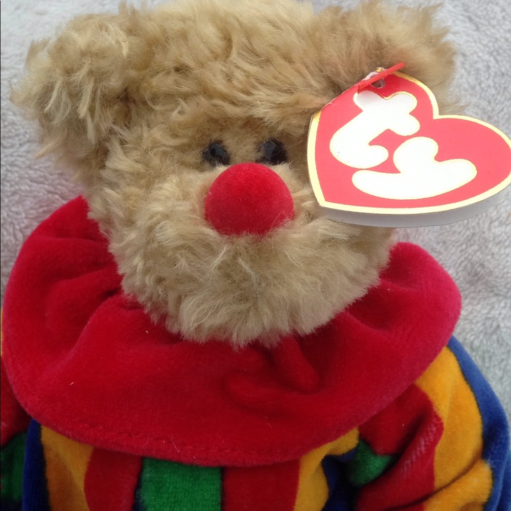 Beanie baby clown bear